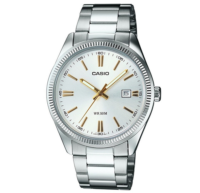 Casio Collection Lady date - argentee, gold indexes (ltp-1302d-7a2vdf) Women's Watch 1 Casio Collection Lady Date - Argentee. Gold Indexes (LTP-1302D-7A2VDF) Women's Watch