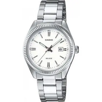 Casio Collection Lady Date - White (LTP-1302PD-7A1VEG) Women WATCHES