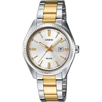 Casio Collection Lady Date - Two Tones (LTP-1302PSG-7AVEG) Women WATCHES