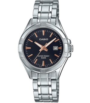 Casio Collection Lady Date - Black. Bronze Indexes (LTP-1308D-1A2VDF) Women's Watch