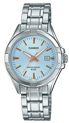 Casio Collection Lady Date - Light Blue (LTP-1308D-2AVDF) Women's Watch