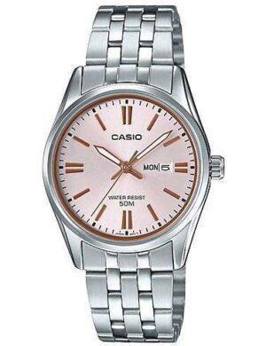 Casio Collection Lady Day & Date - Antique Pink (LTP-1335D-4AVDF) Women's Watch