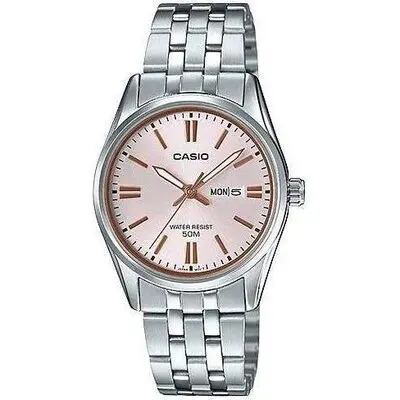 Casio Collection Lady Day & Date - Antique Pink (LTP-1335D-4AVDF) Women WATCHES