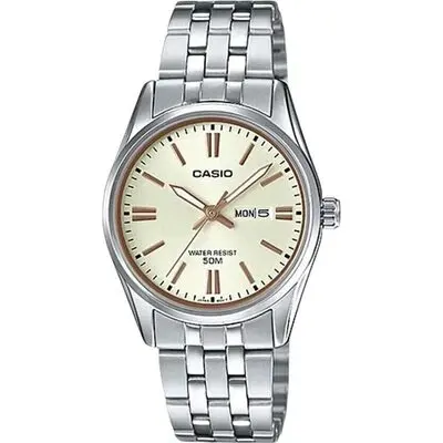 Casio Collection Lady Day & Date - Champagne (LTP-1335D-9AVDF) Women WATCHES