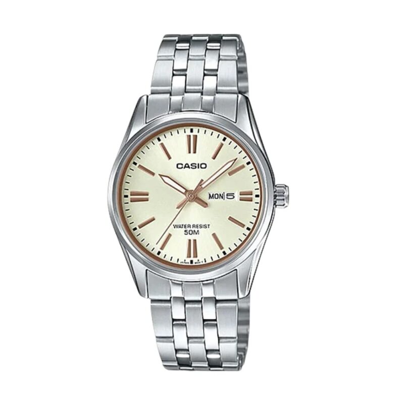 Casio Collection Lady Day & Date - Champagne (LTP-1335D-9AVDF) Women's Watch