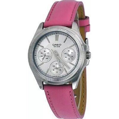 Casio Collection Lady Multifunction Leather - Silver (LTP-2088L-4AVDF) Women WATCHES
