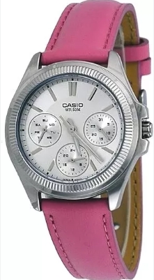 Casio Collection Lady Multifunction Leather - Silver (LTP-2088L-4AVDF) Women's Watch