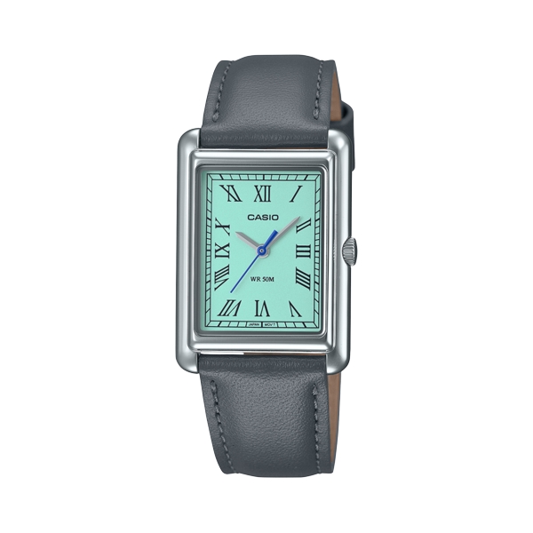 Casio Collection Lady Tank. Leather - Turquoise ***special Price*** (LTP-B165L-2BVEF) Women's Watch