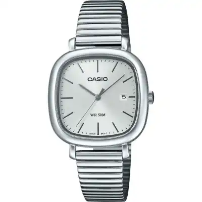 Casio Collection Date Square - Silver (LTP-B166D-7AVEF) Women WATCHES