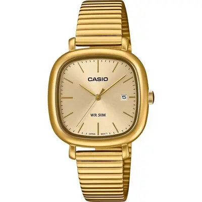 Casio Collection Date Square - Gold (LTP-B166G-9AVEF) Women WATCHES