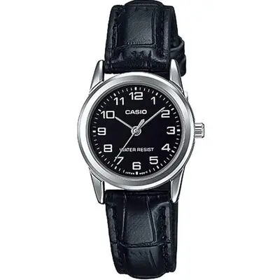 Casio Collection Lady 3h. Leather - Black (LTP-V001L-1BUDF) Women WATCHES