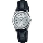 Casio Collection Lady 3h. Leather - Silver (LTP-V001L-7BUDF) Women WATCHES