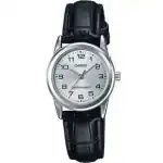 Casio Collection Lady 3h. Leather - Silver (LTP-V001L-7BUDF) Women WATCHES