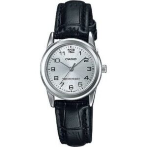 Casio Collection Lady 3h. Leather - Silver (LTP-V001L-7BUDF) Women WATCHES