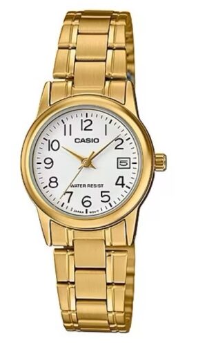 Casio Collection Lady Date. Gold - White (LTP-V002G-7B2UDF) Women's Watch