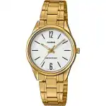Casio Collection Only Time Lady Gold - White (LTP-V005G-7BUDF) Women WATCHES