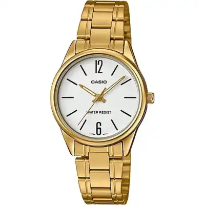 Casio Collection Only Time Lady Gold - White (LTP-V005G-7BUDF) Women WATCHES Casio Collection Only Time Lady Gold - White (LTP-V005G-7BUDF) Women WATCHES