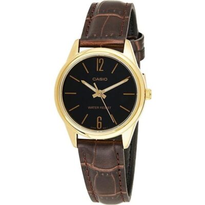 Casio Collection Only Time Lady Leather - Black (LTP-V005GL-1BUDF) Women WATCHES