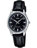 Casio Collection Only Time Lady Leather - Black (LTP-V005L-1AUDF) Women's Watch