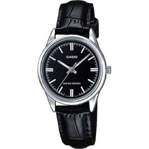 Casio Collection Only Time Lady Leather - Black (LTP-V005L-1AUDF) Women WATCHES