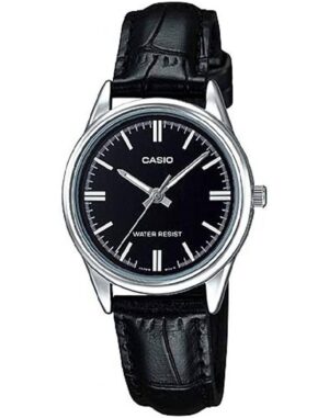 Casio Collection Only Time Lady Leather - Black (LTP-V005L-1AUDF) Women's Watch