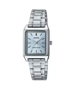 Casio Collection Tank. Metal Alloy - Light Blue (LTP-V007D-2EUDF) Women's Watch