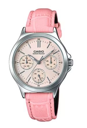 Casio Collection Lady Multifunction. Leather - Pink (LTP-V300L-4AUDF) Women's Watch