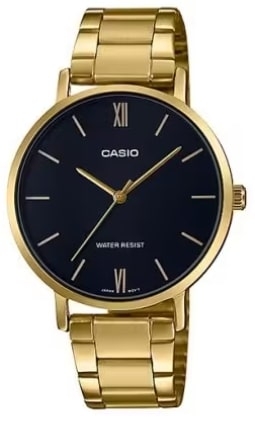 Casio Collection Minimal Gold - Black (LTP-VT01G-1BUDF) Women's Watch