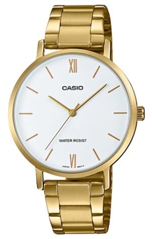 Casio Collection Minimal Gold - White (LTP-VT01G-7BUDF) Women's Watch