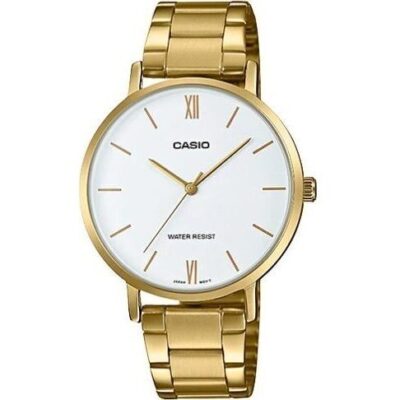 Casio Collection Minimal Gold - White (LTP-VT01G-7BUDF) Women's Watch