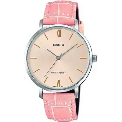 Casio Collection Minimal. Leather - Antique Pink (LTP-VT01L-4BUDF) Women's Watch