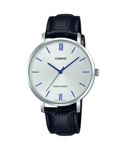 Casio Collection Minimal. Leather - Silver (LTP-VT01L-7B1UDF) Women's Watch