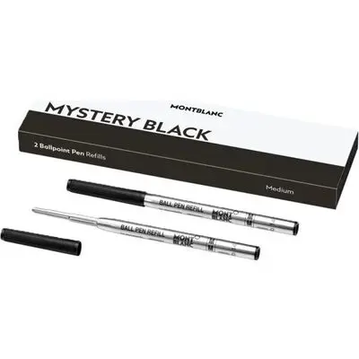 Montblanc Mistery Black - Ballpoint Pen Refills - Medium - 2 Pcs (MB128211) Unisex FASHION ACCESSORIES