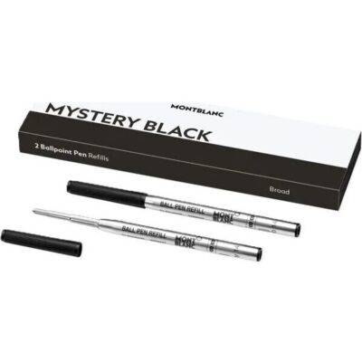 Montblanc Mistery Black -  Ballpoint Pen Refills - Broad -2 Pcs (MB128212)  FASHION ACCESSORIES