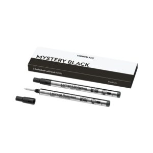 Montblanc Mistery Black - Refills  Roller Ball Pen - Medium - 2pcs (MB128225)  FASHION ACCESSORIES