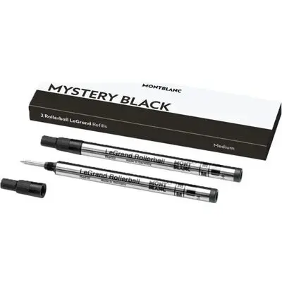 Montblanc Mistery Black - Refills Roller Ball Pen - Medium - 2pcs (MB128225) Unisex FASHION ACCESSORIES