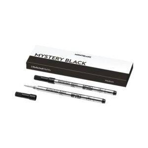Montblanc Mistery Black - Refills  Roller Ball Pen - Medium - 2 Pcs (MB128231)  FASHION ACCESSORIES