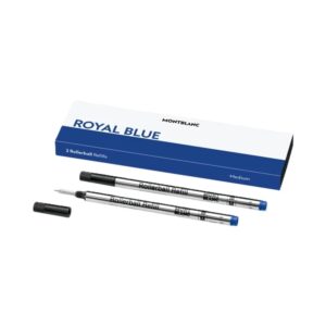 Montblanc Royal  Blue - Refills  Roller Ball Pen - Medium  - 2 Pcs (MB128233)  FASHION ACCESSORIES