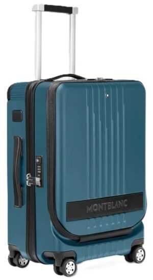 Montblanc Leather Cabin Trolley With Front Pocket - 38x55x23 (37 L) (MB131858)  FASHION ACCESSORIES