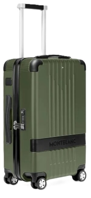 Montblanc Leather Cabin Compact Trolley - 35x55x21 (34 L) (MB198347)  FASHION ACCESSORIES