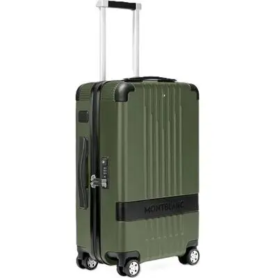 Montblanc Leather Cabin Compact Trolley - 35x55x21 (34 L) (MB198347) Unisex FASHION ACCESSORIES