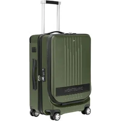 Montblanc Leather Cabin Trolley With Front Pocket - 38x55x23 (37 L) (MB198352) Unisex FASHION ACCESSORIES