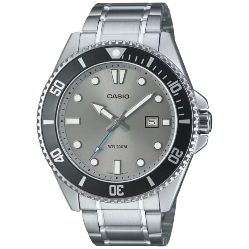 Casio Collection Diver Date 200m - Grey (MDV-107D-8AVDF) Men's Watch
