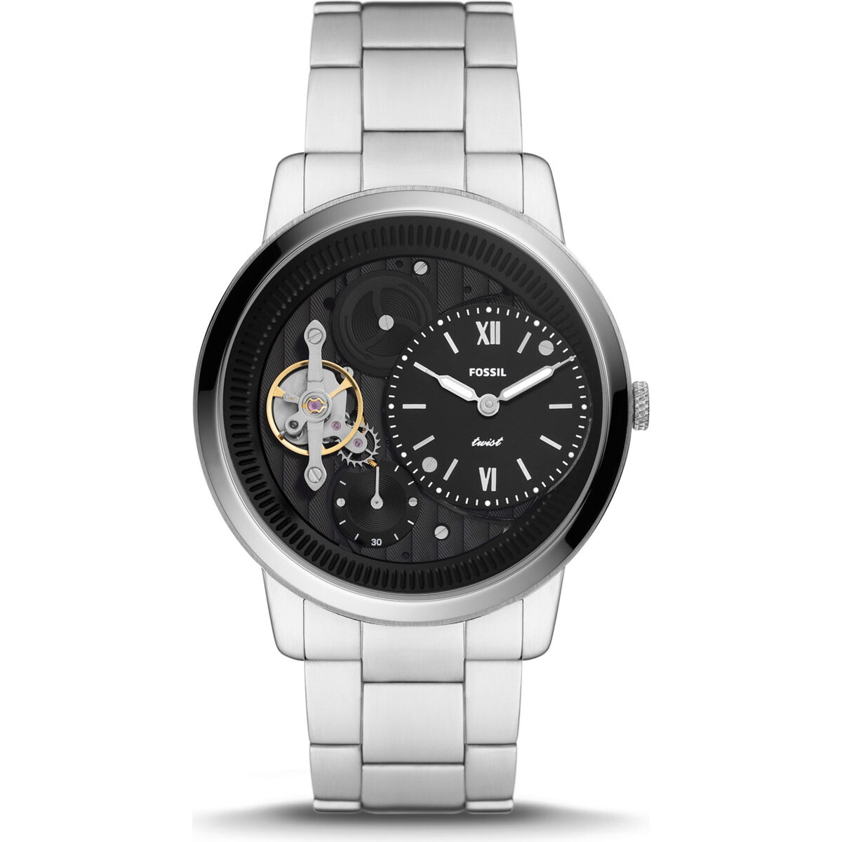 Fossil Men's Neutra Minimalist Twist Stainless Steel Watch (ME1175) 44mm