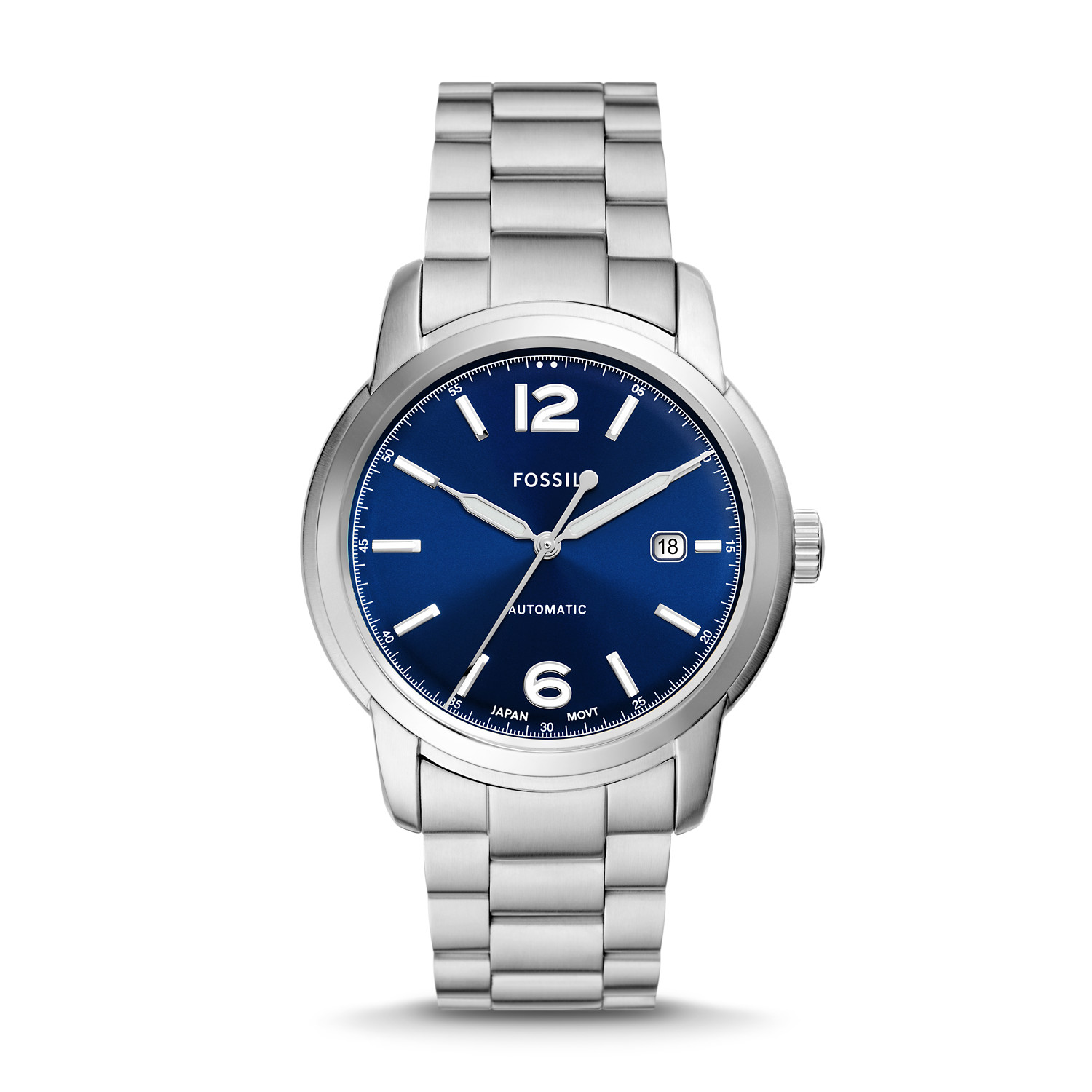 Fossil Heritage Stainless Steel Blue Dial Automatic ME3244 Men's Watch