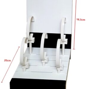 5 Watches Display 1 Level 15x16.5 + 6 Plastic Stands Lacquered Wood - Made In Italy (MI1210) Unisex WATCHES