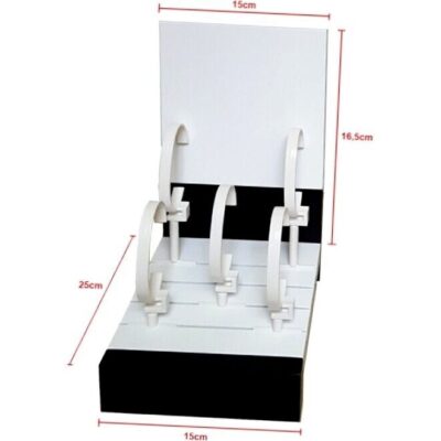 5 Watches Display 1 Level 15x16.5 + 6 Plastic Stands Lacquered Wood - Made In Italy (MI1210) Unisex WATCHES