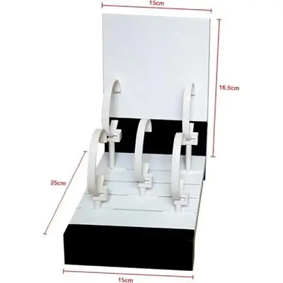 5 Watches Display 1 Level 15x16.5 + 6 Plastic Stands Lacquered Wood - Made In Italy (MI1210) Unisex WATCHES