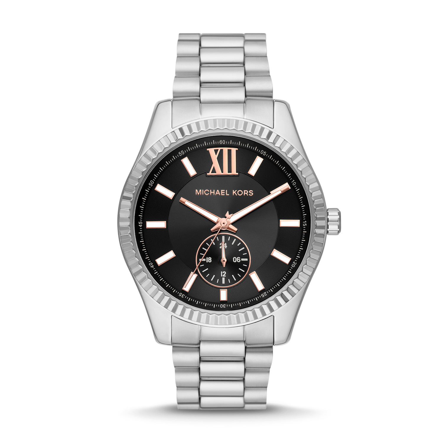 Michael Kors Lexington Stainless Steel Multifunction Black Dial Quartz MK8946 100M Men's Watch