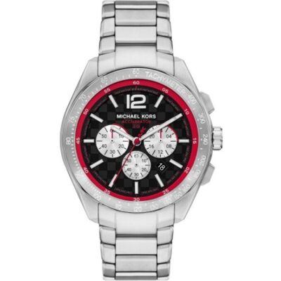 Michael Kors Oversized Accelerator 2.0 Chronograph Stainless Steel Black Dial Quartz MK9176 Men's Watch